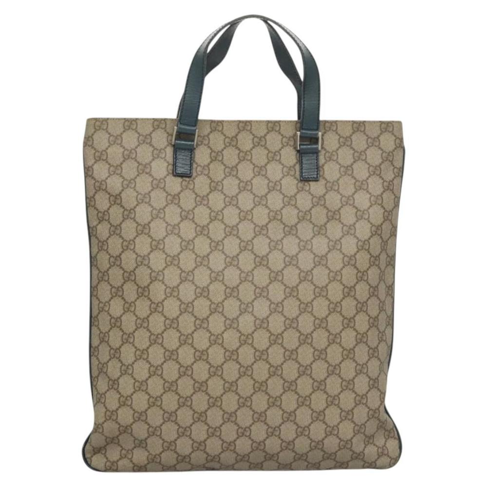 GUCCI GG Supreme Hand Bag PVC Beige Gold 131258 Auth 121977 - Picture 2 of 16